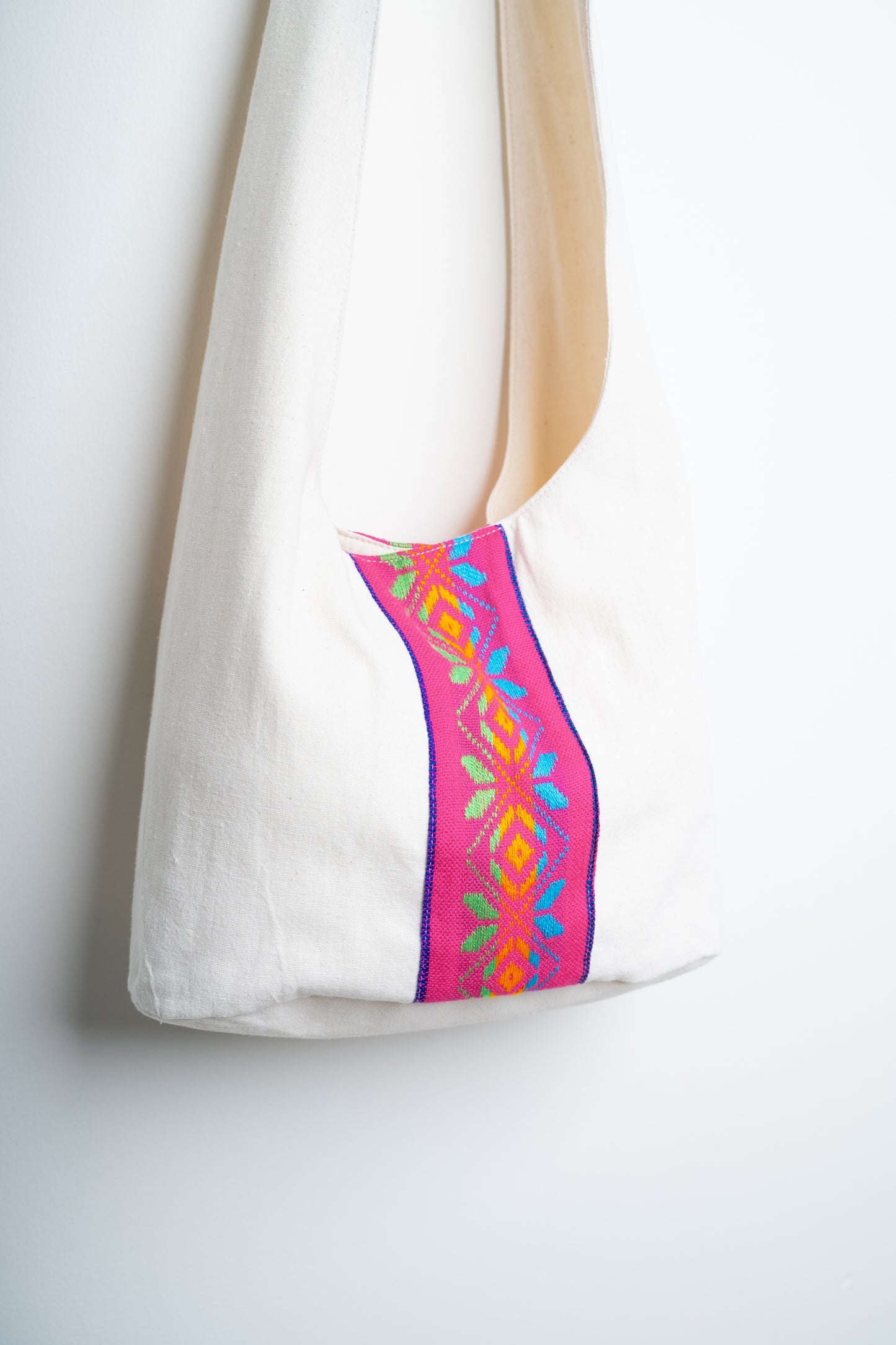 Bolsa manta rosa mexicano