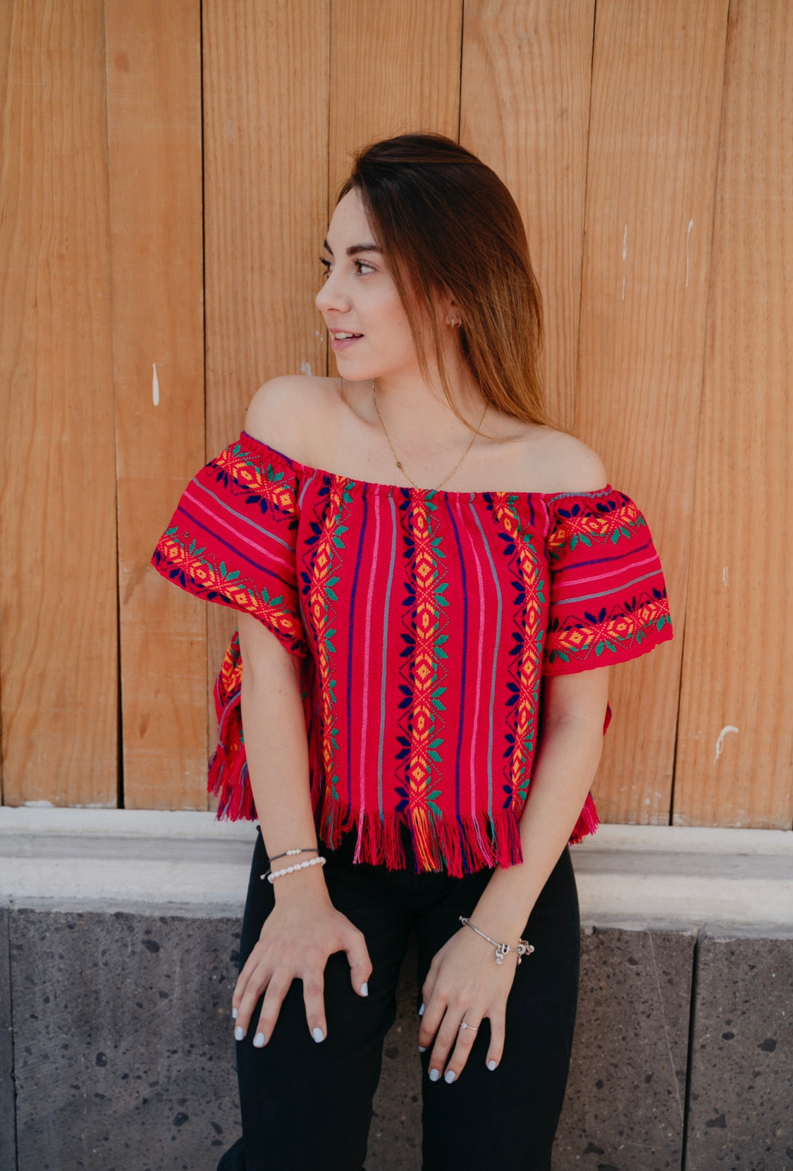 Blusa mexicana roja